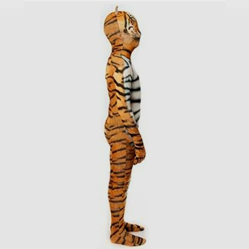 NEW Morphsuits Tiger Zip Up One Piece Animal Costume Kids Large Halloween